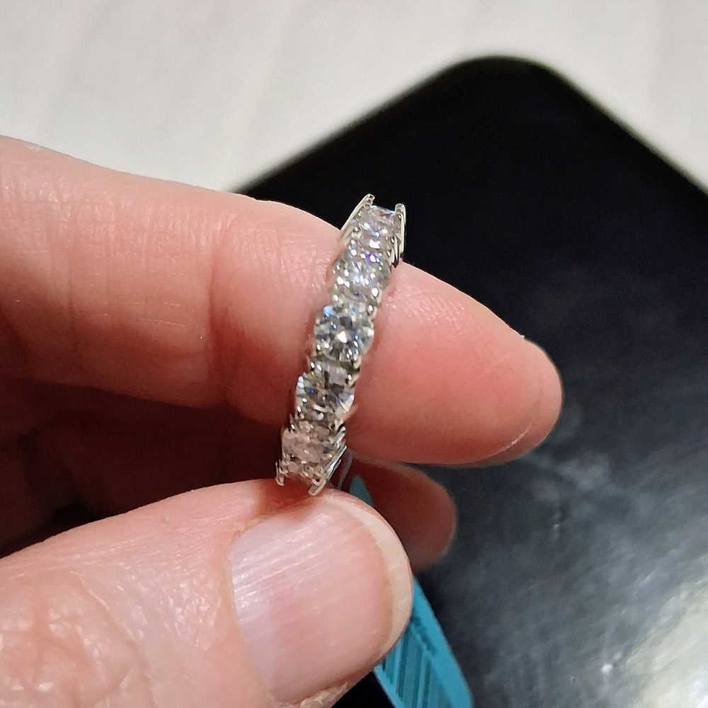 925 Moissanite RingRP Size#63.30 CTW SZ 6 Moissy Band